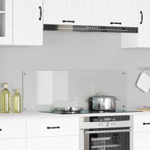 Berkfield Kitchen Backsplash Transparent 120 x 40 cm Tempered Glass