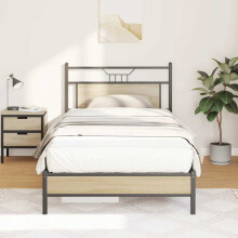 Berkfield Bed Frame without Mattress Sonoma Oak 100x190 cm Engineered Wood