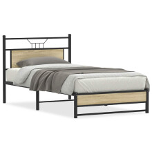Berkfield Bed Frame without Mattress Sonoma Oak 107x203 cm Engineered Wood