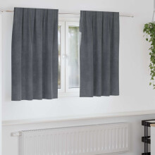 Berkfield Blackout Curtains 2 pcs Light Grey 140 x 140 cm Velvet