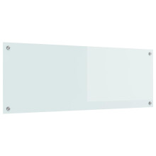 Berkfield Kitchen Backsplash White 110 x 40 cm Tempered Glass