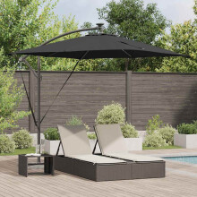 Berkfield Umbrella Black 249 x 249 x 250 cm Polyester and Aluminium
