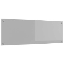 Berkfield Kitchen Backsplash Light Grey 120 x 40 cm Tempered Glass