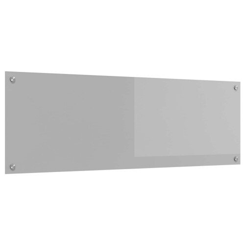 Berkfield Kitchen Backsplash Light Grey 120 x 40 cm Tempered Glass