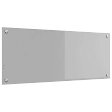 Berkfield Kitchen Backsplash Light Grey 100 x 40 cm Tempered Glass