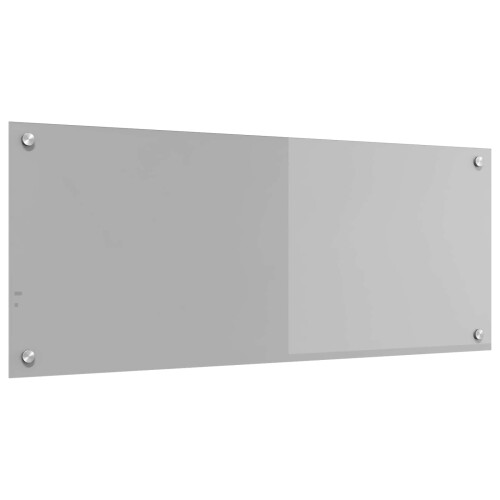 Berkfield Kitchen Backsplash Light Grey 100 x 40 cm Tempered Glass