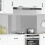 Berkfield Kitchen Backsplash Light Grey 110 x 60 cm Tempered Glass 1