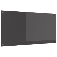 Berkfield Kitchen Backsplash Dark Grey 120 x 60 cm Tempered Glass