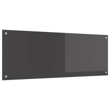 Berkfield Kitchen Backsplash Dark Grey 110 x 40 cm Tempered Glass