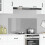 Berkfield Kitchen Backsplash Light Grey 110 x 50 cm Tempered Glass 1