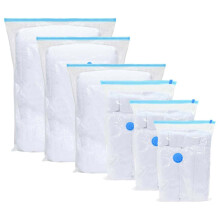 Berkfield Storage Bags 5 pcs Transparent and Blue 100 x 80 cm