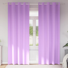 Berkfield Blackout Curtains with Rings 2 pcs Purple 260 x 140 cm