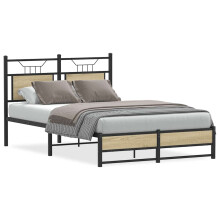 Berkfield Bed Frame without Mattress Sonoma Oak 120x200 cm Engineered Wood