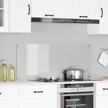 Berkfield Kitchen Backsplash Transparent 120 x 50 cm Tempered Glass