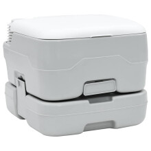 Berkfield Camping Toilet Grey and White 41.5 x 36.5 x 30 cm Polyethylene