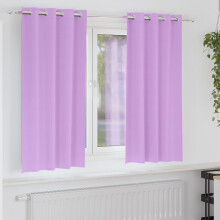 Berkfield Blackout Curtains with Rings 2 pcs Purple 175 x 140 cm
