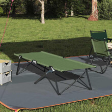 Berkfield Folding Camping Bed Green 206 x 76 x 74 cm Oxford and Steel