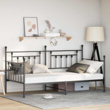 Berkfield Daybed Frame Black 107 x 203 cm Steel