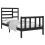 Berkfield Bed Frame without Mattress Black Solid Wood 75x190 cm Small Single 3