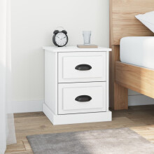 Berkfield Bedside Cabinets 2 pcs White 39x39x47.5 cm Engineered Wood