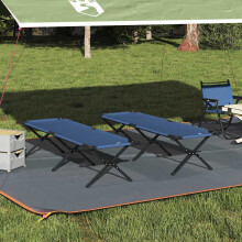 Berkfield Folding Camping Bed 2 pcs Blue 193 x 69 x 45 cm Oxford fabric