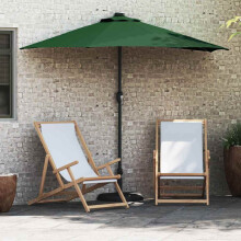 Berkfield Garden Parasol Green 294 x 150 x 223 cm Polyester and Steel