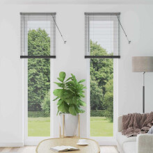 Berkfield Venetian Blinds Manual Dark Grey 220 x 55 cm Aluminium