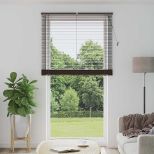 Berkfield Venetian Blind Dark Brown with Pattern 213 x 120 cm PVC