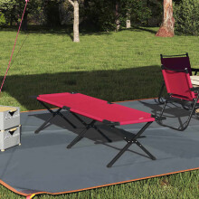 Berkfield Folding Camping Bed Folding Red 193 x 69 x 45 cm Oxford fabric