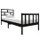 Berkfield Bed Frame without Mattress Black Solid Wood Pine Small Single 2