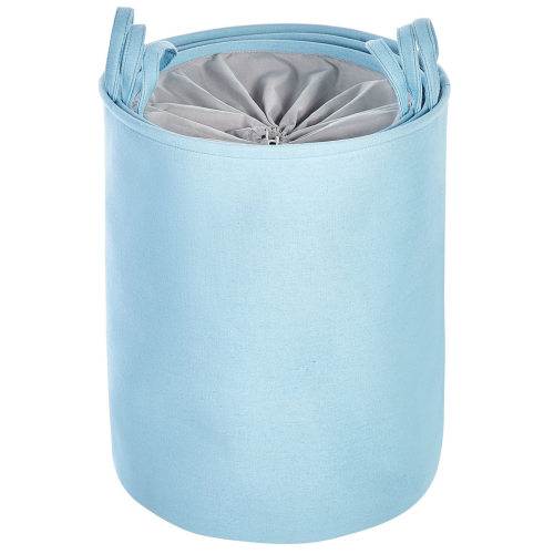 Beliani Set of 3 Baskets ARCHA Cotton Light Blue 2