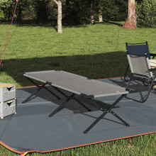 Berkfield Folding Camping Bed Folding Grey 210 x 80 x 46 cm Oxford fabric
