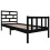 Berkfield Bed Frame without Mattress Black Solid Wood Pine Small Single 3