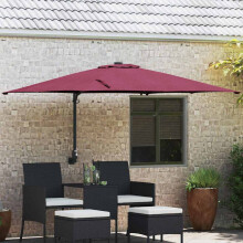 Berkfield Garden Parasol Bordeaux Red 248.5 x 247.5 x 160 cm