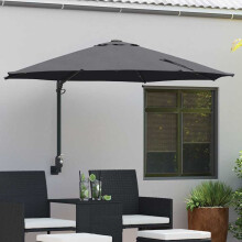 Berkfield Garden Parasol Manual Anthracite 248 x 248 x 148 cm
