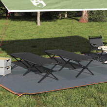 Berkfield Folding Camping Bed 2 pcs Black 193 x 69 x 45 cm Oxford fabric