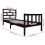 Berkfield Bed Frame without Mattress Black Solid Wood Pine Small Single 9