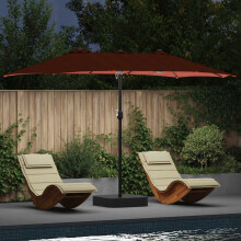 Berkfield Garden Parasol Terracotta 385 x 209 x 244 cm Polyester