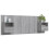Berkfield Bed Headboard with Cabinets Grey Sonoma Engineered Wood 3