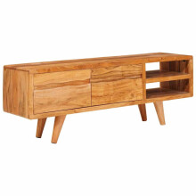 Berkfield TV Cabinet with Shelf Brown 110 x 30 x 40 cm Solid Acacia Wood