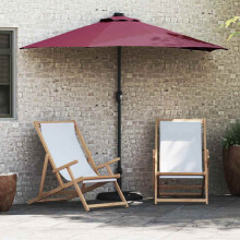 Berkfield Garden Parasol Bordeaux Red 294 x 150 x 223 cm