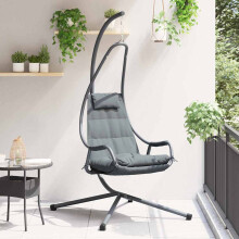 Berkfield Hanging Egg Chair Folding Anthracite 94 x 107 x 196.5 cm Steel
