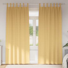 Berkfield Blackout Curtains with Rings 2 pcs Beige 260 x 140 cm Polyester