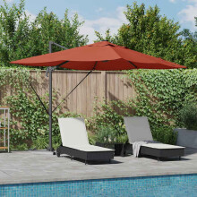 Berkfield Umbrella Terracotta 352 x 251 x 265 cm Polyester and Aluminium