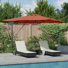 Berkfield Umbrella Terracotta 286 x 284 x 270 cm Aluminium and Polyester