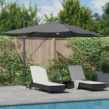 Berkfield Umbrella Anthracite 351 x 250 x 253 cm Polyester and Aluminium