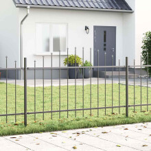 Berkfield Garden Fence Woerden Grey 170 x 140 cm Powder-Coated Steel