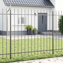 Berkfield Garden Fence Woerden Grey 1.7 x 1.5 m Powder-coated Steel