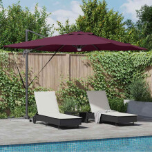 Berkfield Roma Parasol Red 286 x 284 x 270 cm Aluminium and Polyester