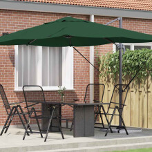Berkfield Umbrella Green 351 x 250 x 260 cm Polyester and Aluminium